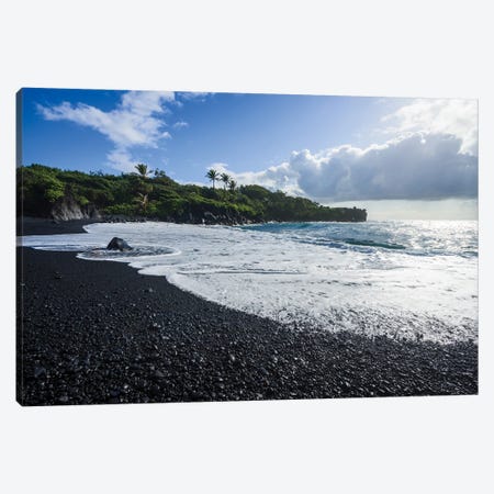 Black Sand Beach, Maui Island, Hawaii Canvas Print #TEO1668} by Matteo Colombo Art Print