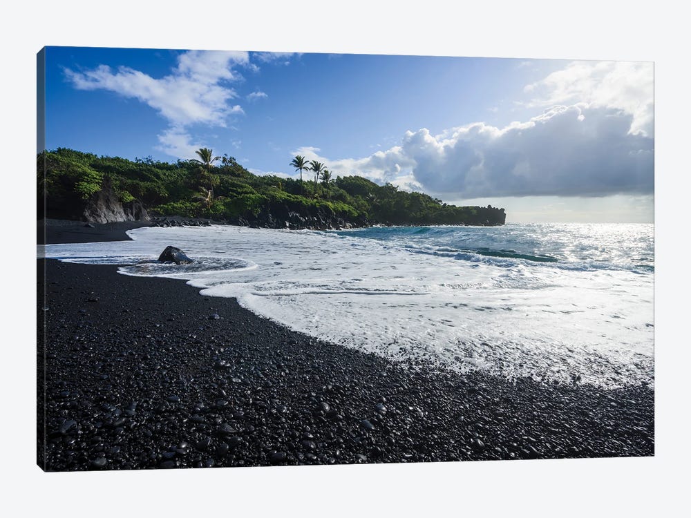 Black Sand Beach, Maui Island, Hawaii by Matteo Colombo 1-piece Canvas Print