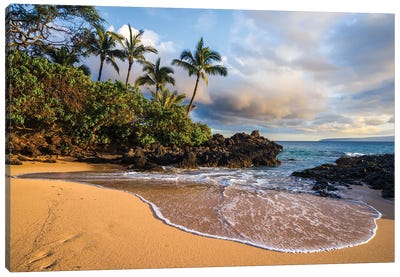 Secret Beach Sunset, Maui Island, Hawaii Canvas Art Print - Maui Art