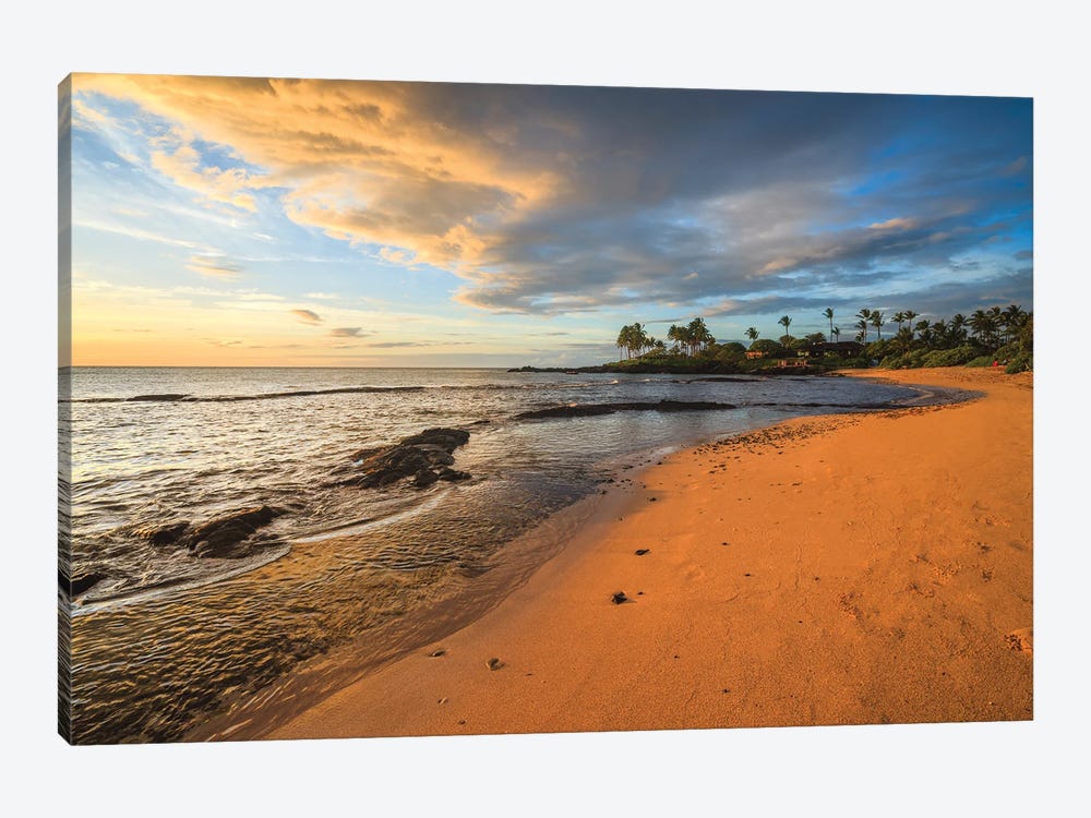 Sunset At Kukio Beach, Big Island, Hawaii by Matteo Colombo 1-piece Canvas Wall Art