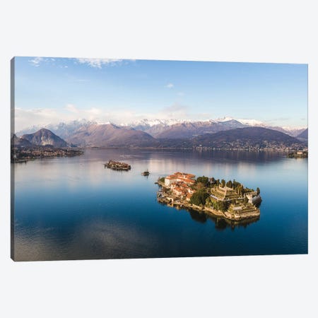 Sunset Over Isola Bella, Lake Maggiore, Italy Canvas Print #TEO167} by Matteo Colombo Canvas Art
