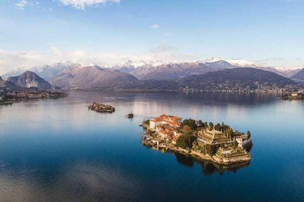 Matteo Colombo: Sunset Over Isola Bella, Lake Maggiore, Italy by Matteo Colombo