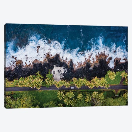 Road Along The Volcanic Coast, Big Island, Hawaii Canvas Print #TEO1680} by Matteo Colombo Canvas Print