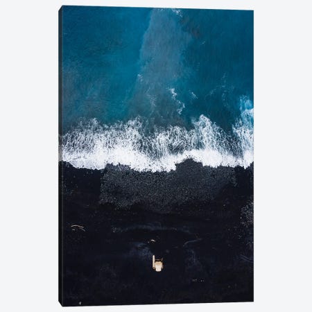 Black Sand Beach And Ocean, Big Island, Hawaii Canvas Print #TEO1681} by Matteo Colombo Canvas Print