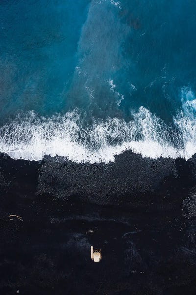 The Big Island (Island Of Hawai'i): Black Sand Beach And Ocean, Big Island, Hawaii by Matteo Colombo