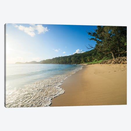 Sunset At The Tropical Beach, Seychelles Canvas Print #TEO1683} by Matteo Colombo Canvas Print