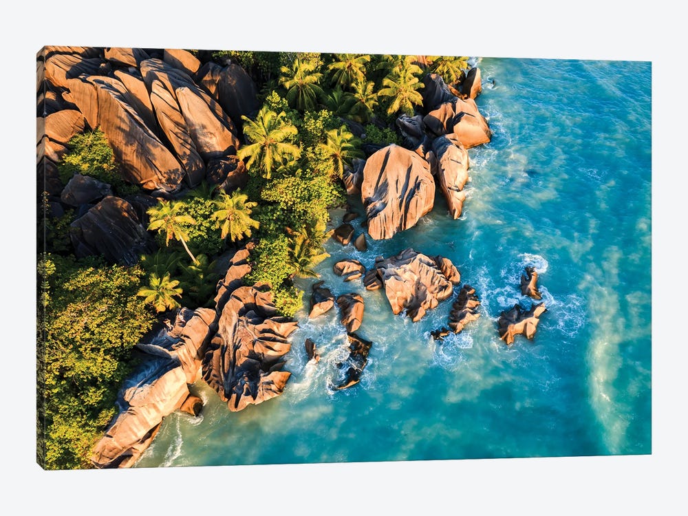 Sunset On The Coast Of La Digue Island, Seychelles by Matteo Colombo 1-piece Canvas Art
