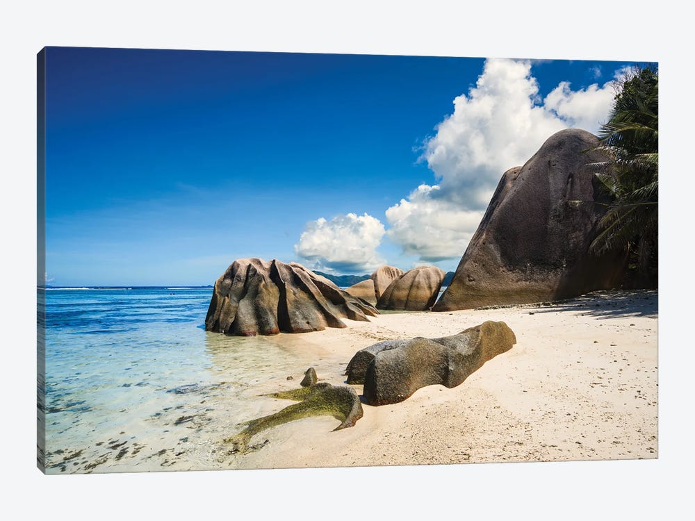 Beach With Granite Rocks, La Digue Island, Seychelles by Matteo Colombo 1-piece Canvas Art