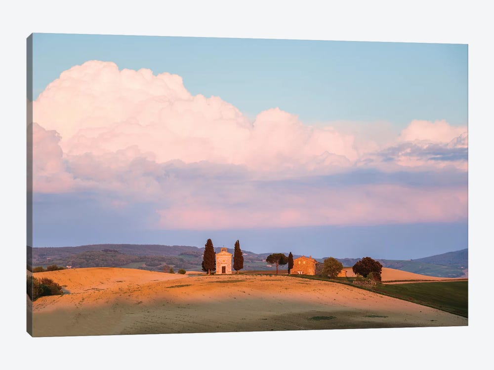 Sunset Over Vitaleta Chapel, Tuscany by Matteo Colombo 1-piece Canvas Wall Art