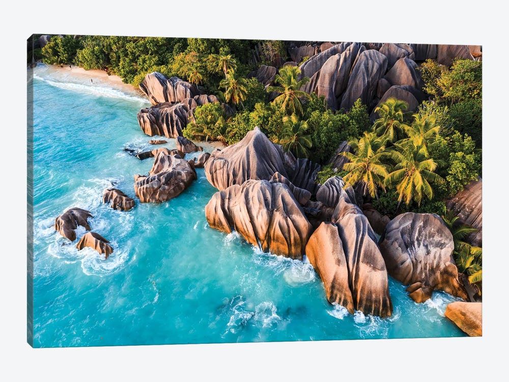 Famous Rock Formations, La Digue Island, Seychelles by Matteo Colombo 1-piece Canvas Art