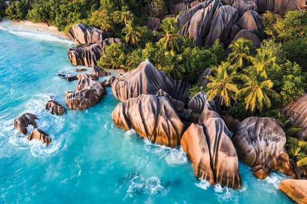 La Digue: Famous Rock Formations, La Digue Island, Seychelles by Matteo Colombo