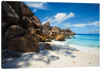 Grand Anse Beach, La Digue Island, Seychelles Canvas Art Print - La Digue