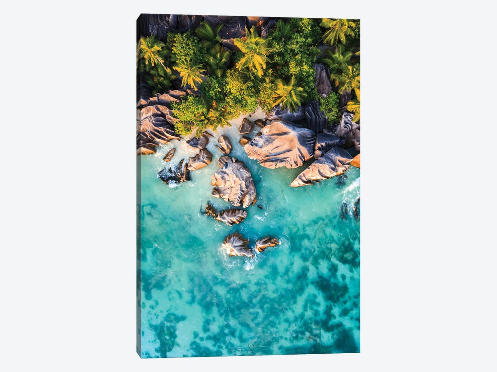 Rocky Coastline And Ocean, La Digue Island, Seychelles I by Matteo Colombo 1-piece Art Print