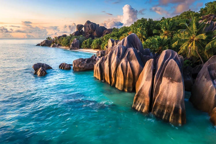 Sunset On The Tropical Island, La Digue, Seychelles I