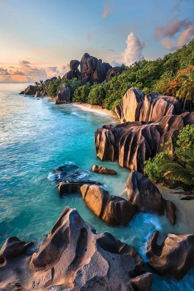 La Digue: Sunset On The Tropical Island, La Digue, Seychelles II by Matteo Colombo