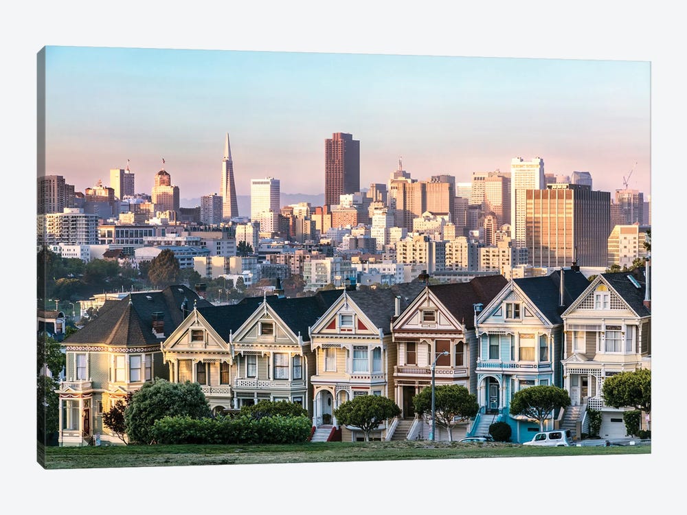 The Painted Ladies, San Francisco by Matteo Colombo 1-piece Canvas Art Print