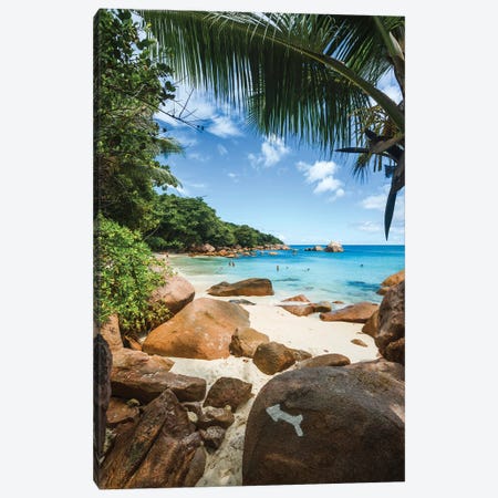 Idyllic Tropical Beach In The Seychelles I Canvas Print #TEO1725} by Matteo Colombo Art Print