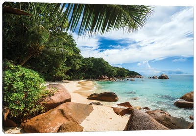 Idyllic Tropical Beach In The Seychelles II Canvas Art Print