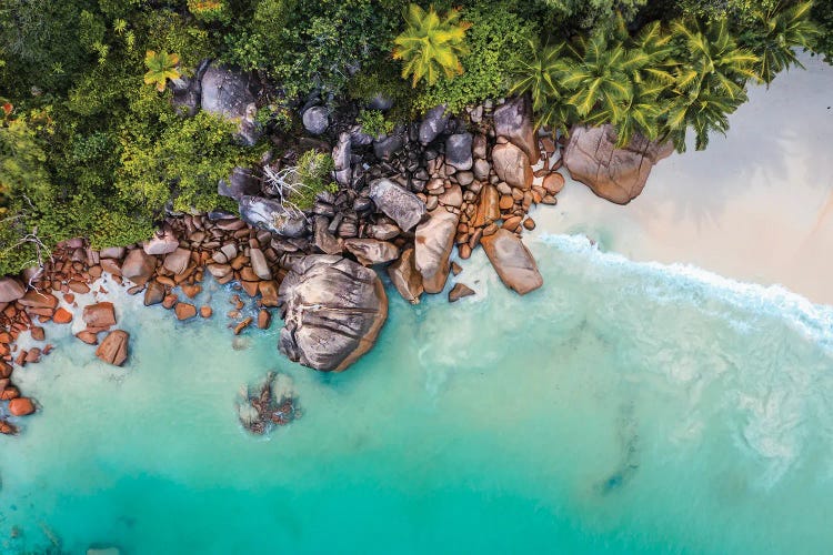 Beach Aerial, Anse Lazio, Praslin, Seychelles