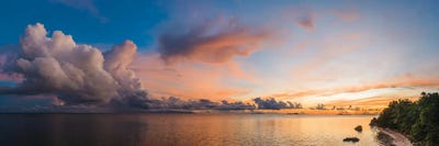 Panoramic Sunset Over The Ocean, Seychelles by Matteo Colombo multi panel art