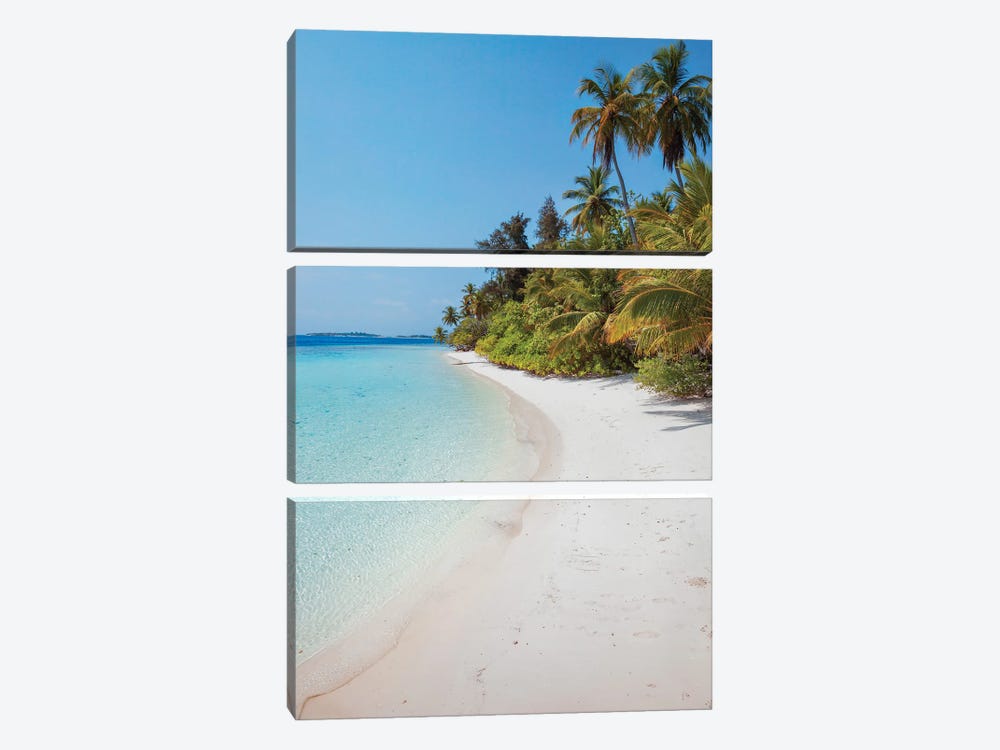 Tropical Beach In The Maldives II by Matteo Colombo 3-piece Canvas Art Print