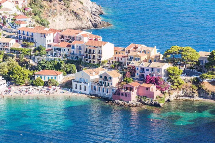 Town Of Assos In The Mediterranean Sea, Greece