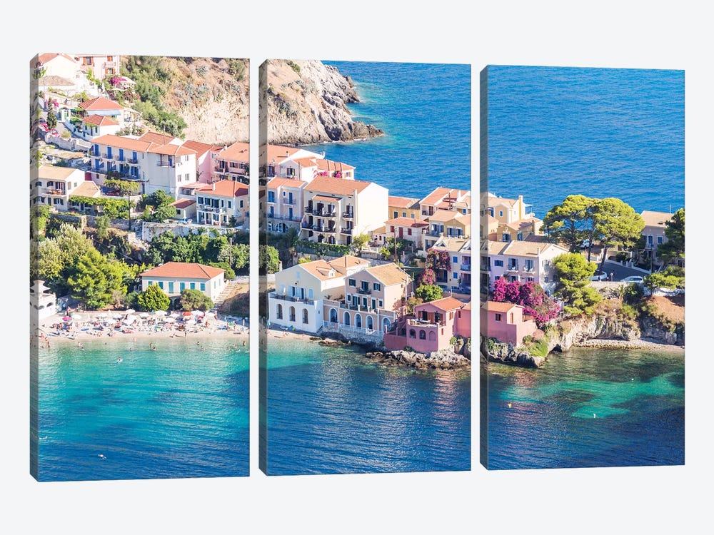 Town Of Assos In The Mediterranean Sea, Greece by Matteo Colombo 3-piece Art Print