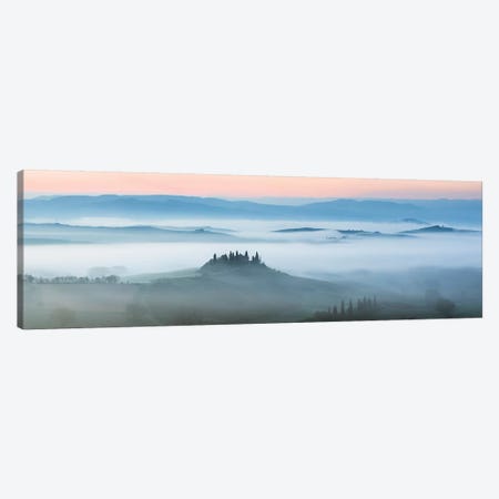 Val d'Orcia In The Mist, Tuscany, Italy Canvas Print #TEO174} by Matteo Colombo Canvas Art Print