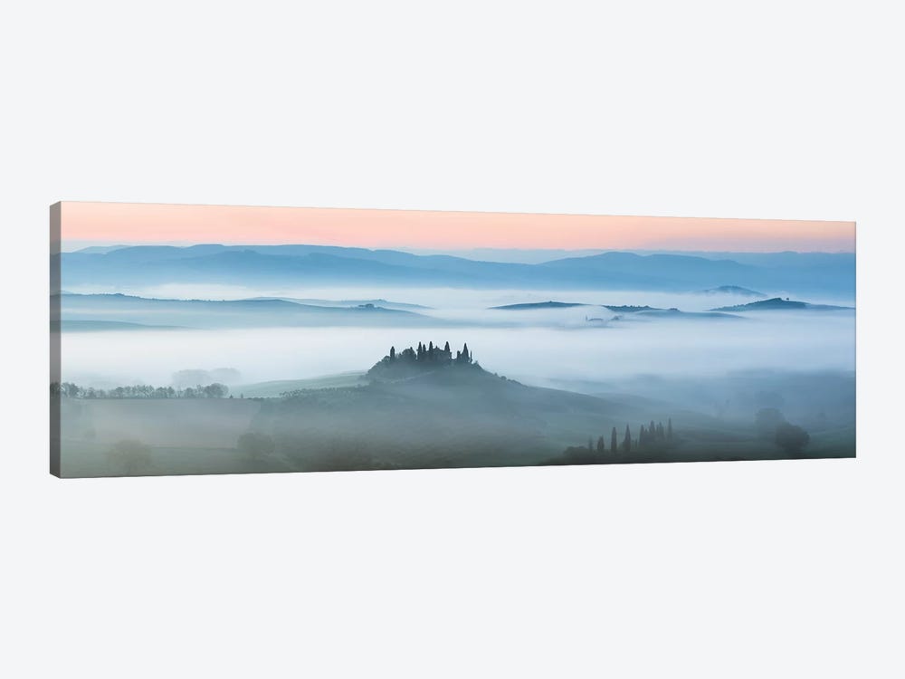 Val d'Orcia In The Mist, Tuscany, Italy by Matteo Colombo 1-piece Canvas Art