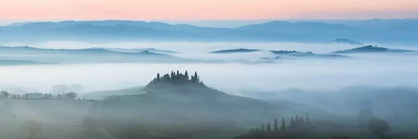 Val d'Orcia: Val d'Orcia In The Mist, Tuscany, Italy by Matteo Colombo