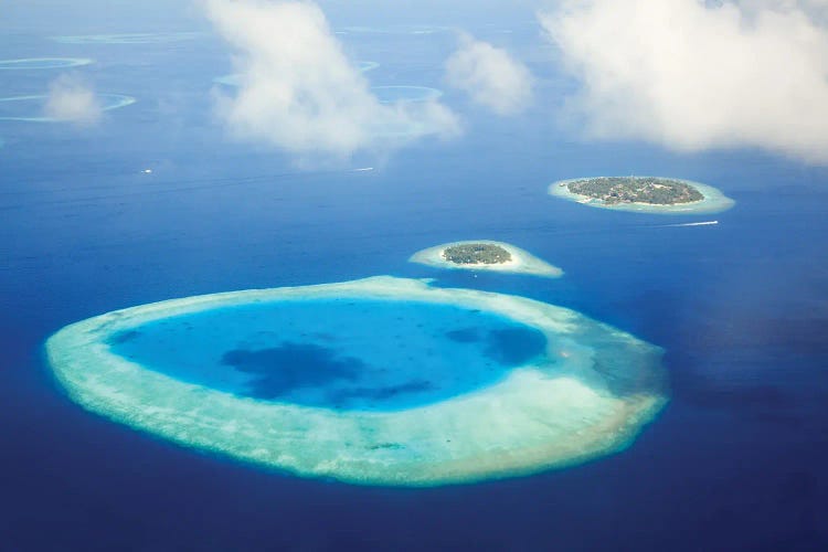 Islands In The Blue Indian Ocean, Maldives by Matteo Colombo wall art