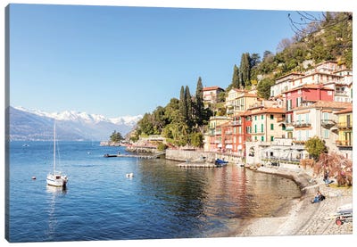 Varenna On Como Lake, Italy Canvas Art Print - Italy Art