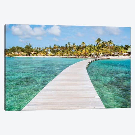 Boardwalk To The Tropical Island, Martinique Canvas Print #TEO1766} by Matteo Colombo Art Print