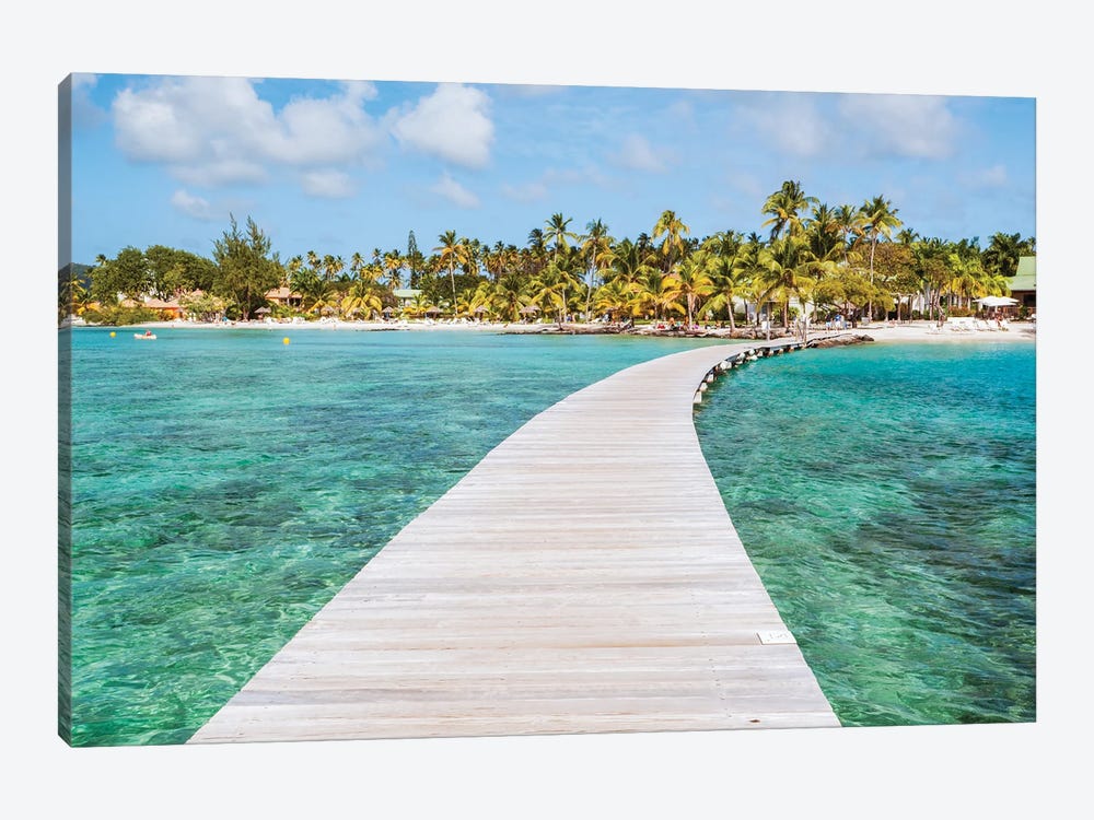 Boardwalk To The Tropical Island, Martinique by Matteo Colombo 1-piece Canvas Wall Art