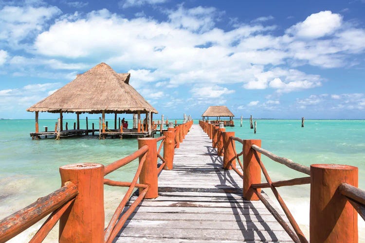 Pier To The Caribbean Sea, Cancun, Mexico