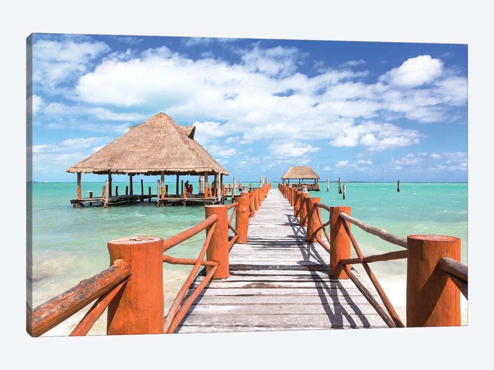 Pier To The Caribbean Sea, Cancun, Mexico by Matteo Colombo 1-piece Canvas Art