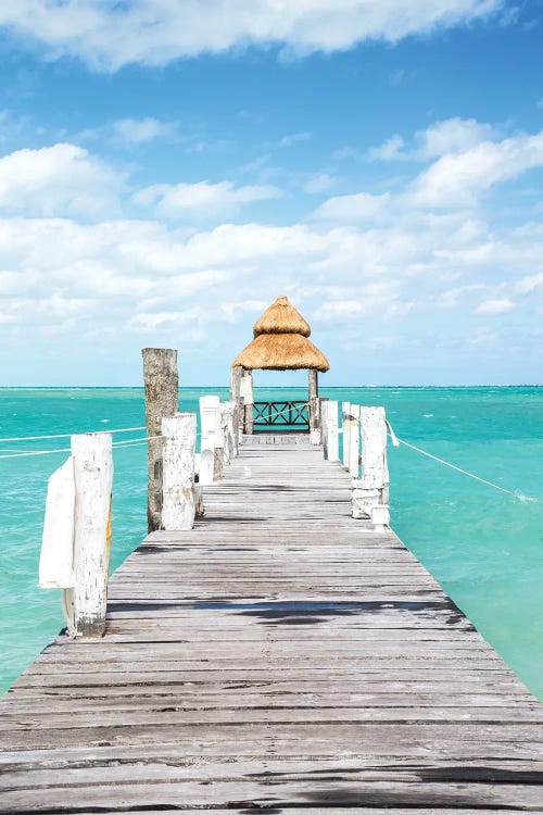Wooden Pier To The Caribbean Sea, Mexico