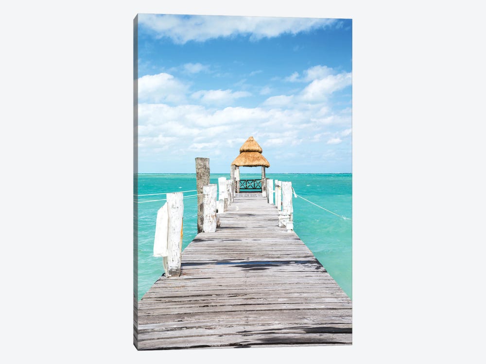 Wooden Pier To The Caribbean Sea, Mexico by Matteo Colombo 1-piece Canvas Art Print