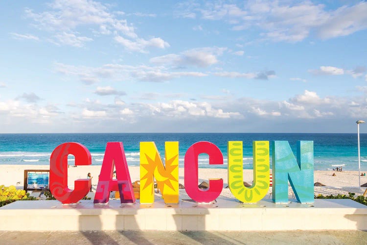 Cancun Welcome Sign, Mexico