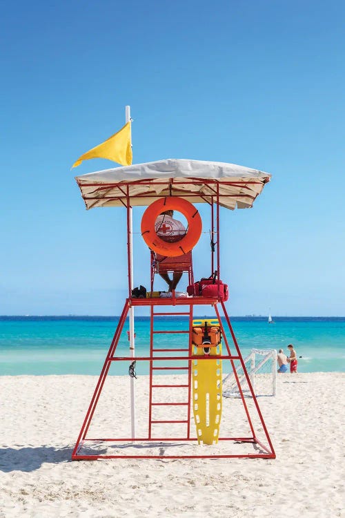 Lifeguard Stand On The Beach, Playa Del Carmen, Mexico