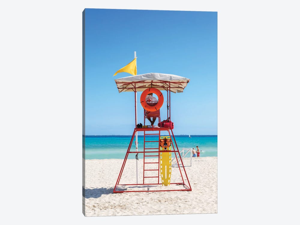 Lifeguard Stand On The Beach, Playa Del Carmen, Mexico by Matteo Colombo 1-piece Canvas Art Print