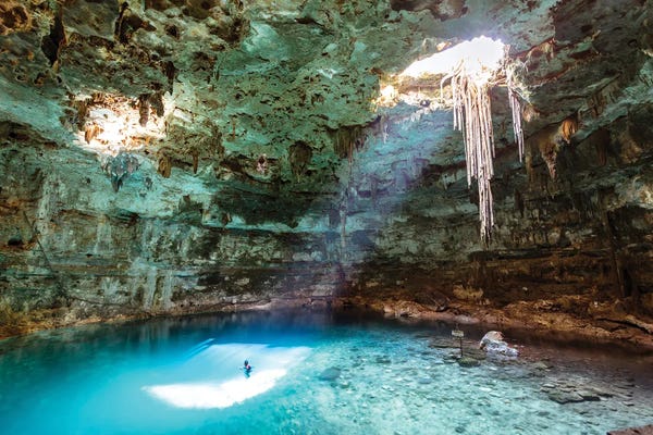 Mexico: Blue Cenote, Yucatan, Mexico by Matteo Colombo