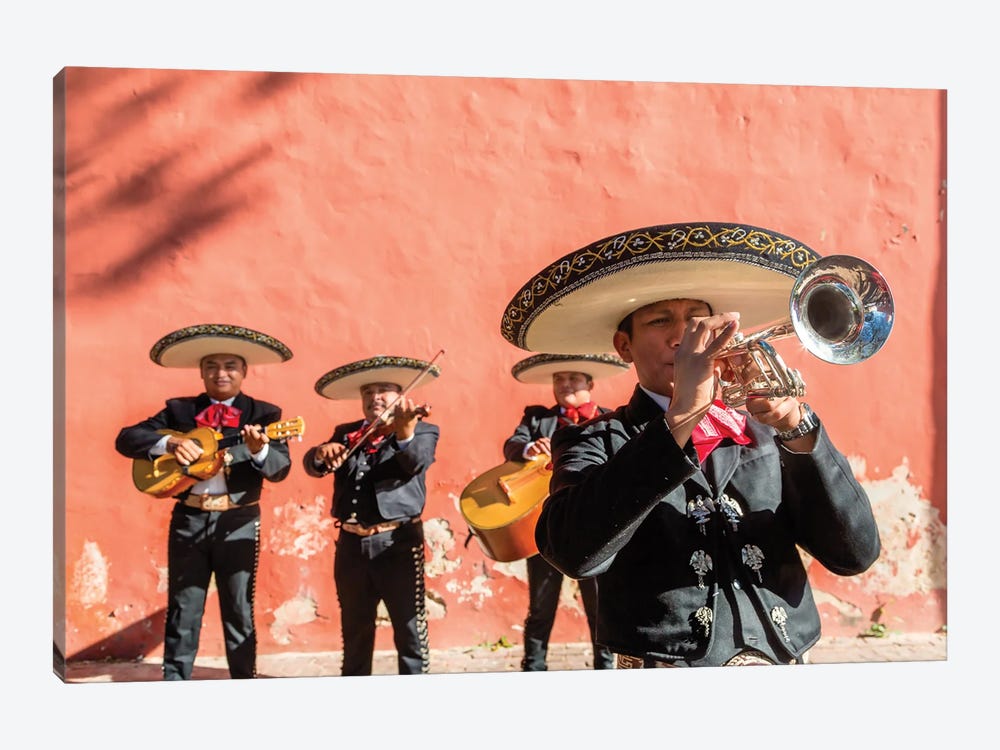 Mariachi Band With Sombreros, Yucatan, Mexico by Matteo Colombo 1-piece Canvas Artwork