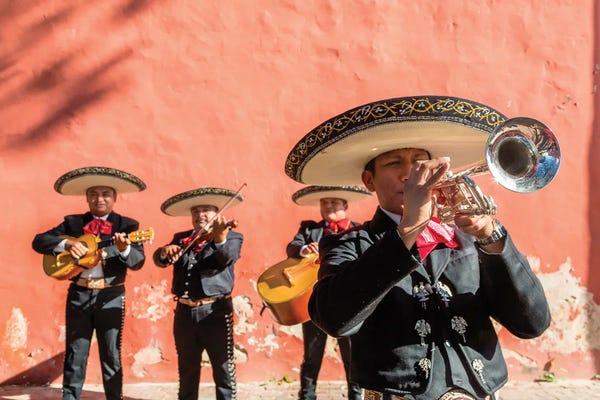Mexico: Mariachi Band With Sombreros, Yucatan, Mexico by Matteo Colombo