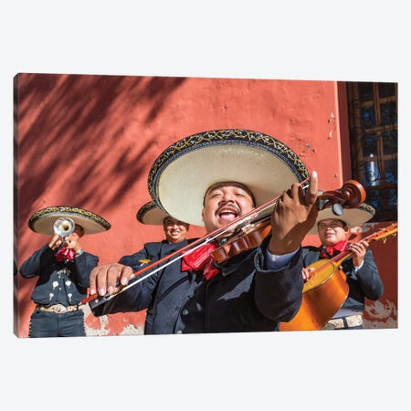 Mariachi Violinist Playing, Yucatan, Mexico Canvas Print #TEO1788} by Matteo Colombo Canvas Artwork