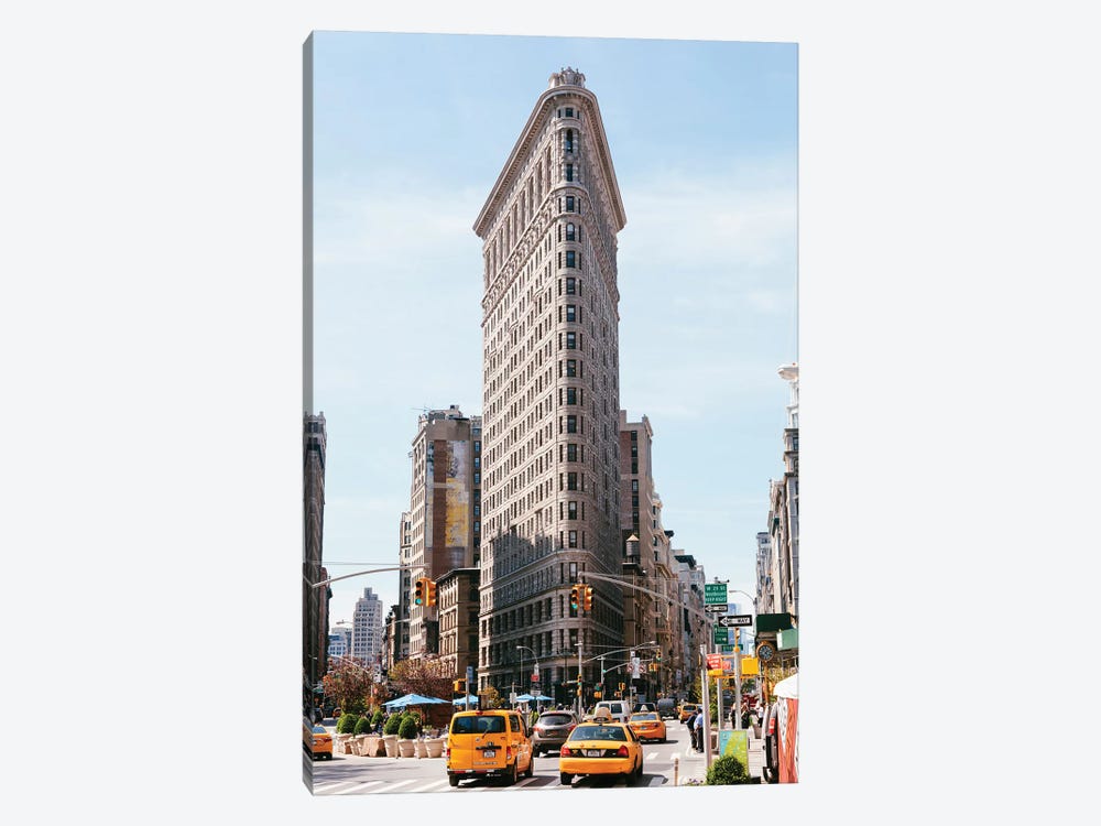 Yellow Cabs And Flatiron Building, New York City by Matteo Colombo 1-piece Canvas Artwork