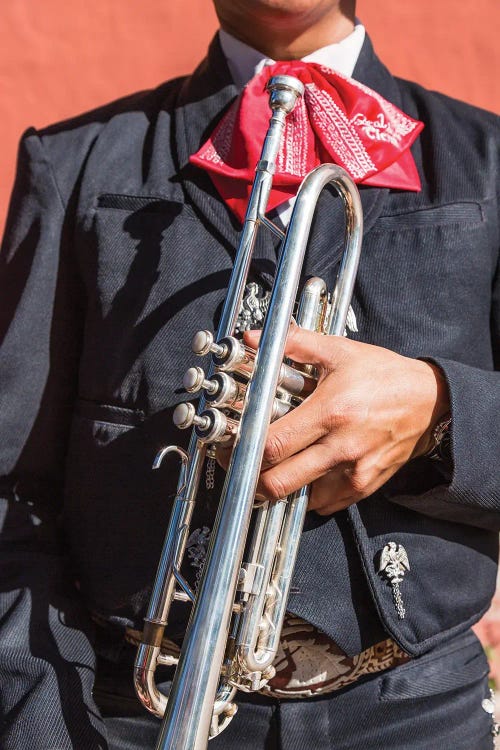 Mariachi With Trumpet, Yucatan, Mexico