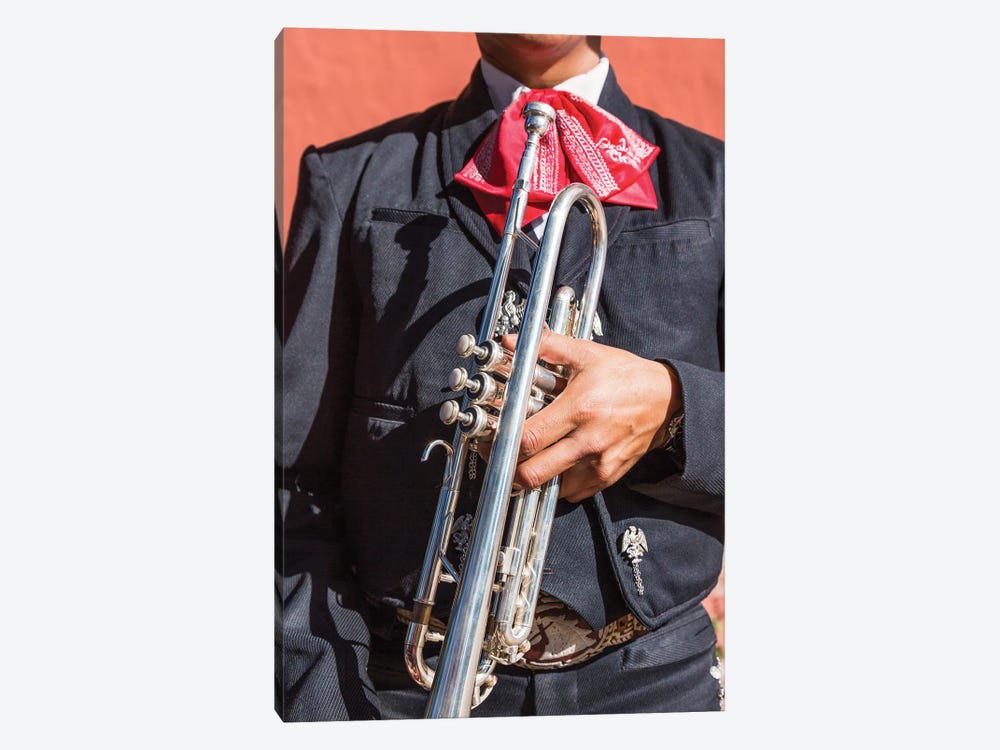 Mariachi With Trumpet, Yucatan, Mexico by Matteo Colombo 1-piece Canvas Print