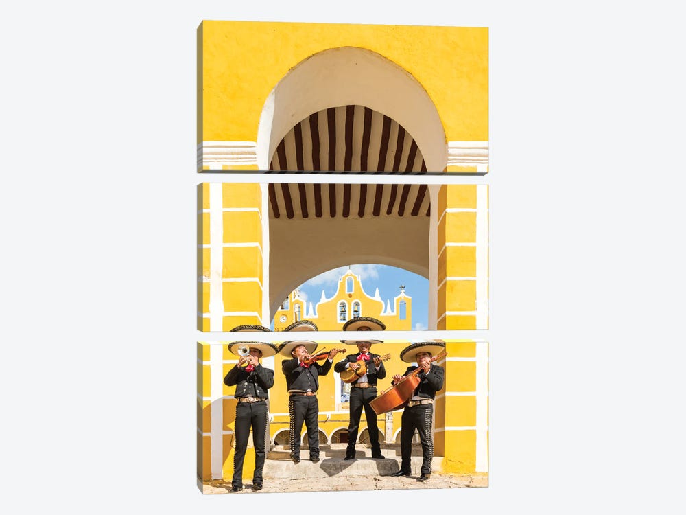 Four Mariachis With Instruments, Yucatan, Mexico by Matteo Colombo 3-piece Canvas Art