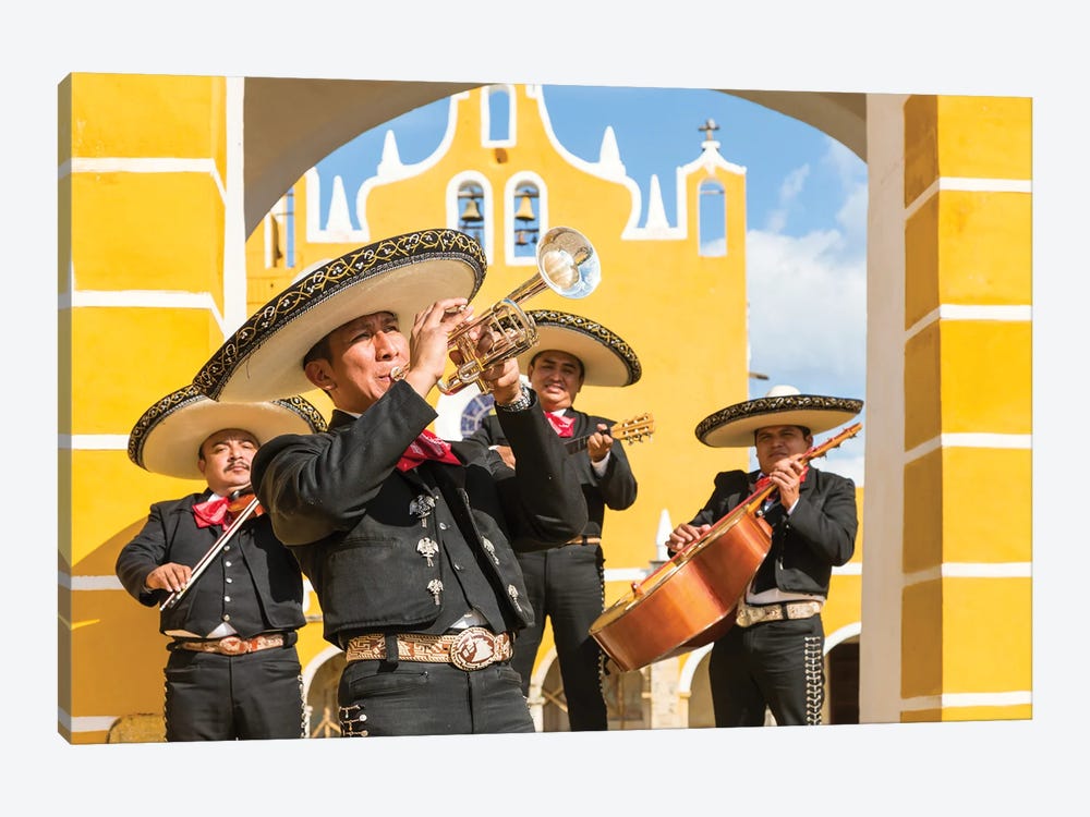 Mariachi Band Playing, Yucatan, Mexico by Matteo Colombo 1-piece Canvas Print